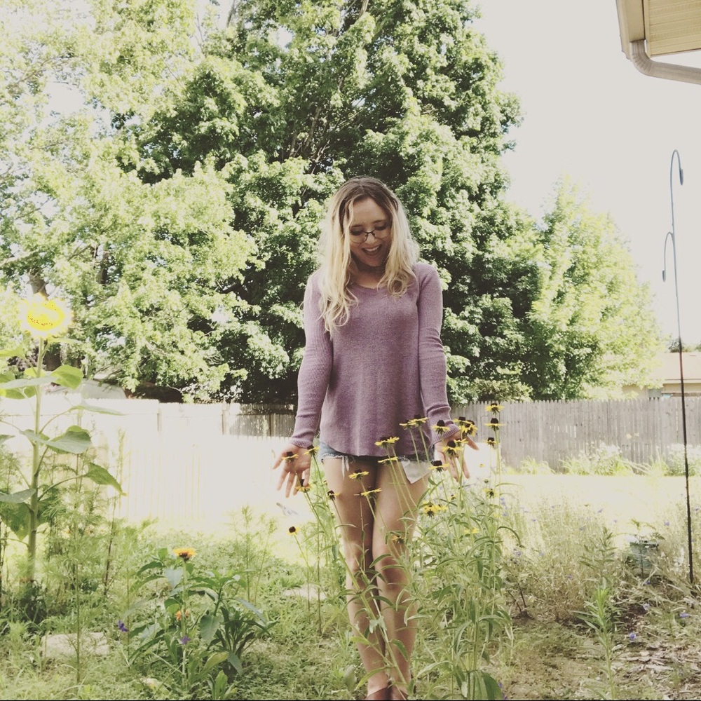American Eagle Lightweight Purple Knit Sweater